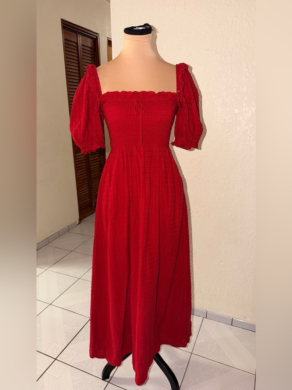 Hill House The Nap Dress in red, Size XXS